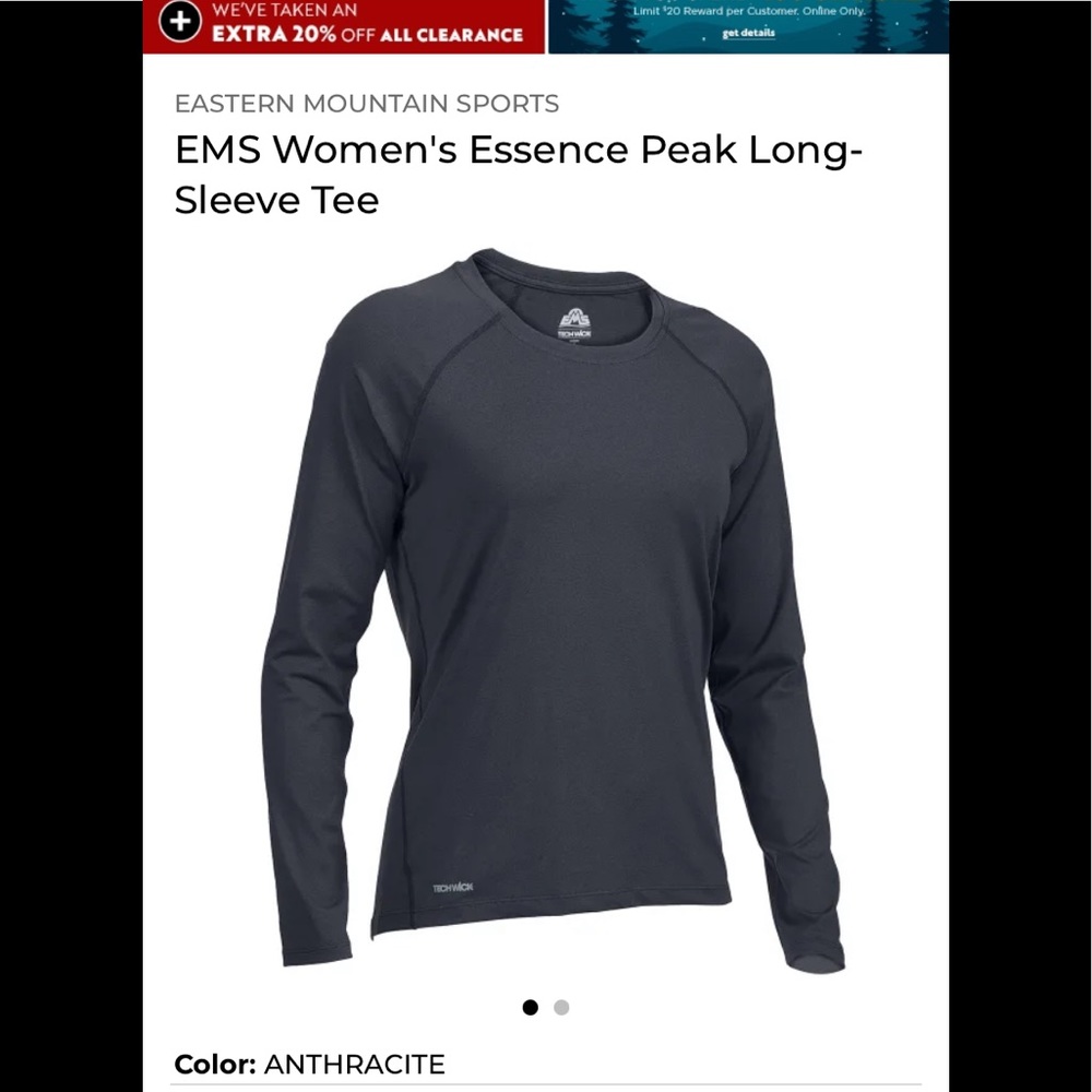 Eastern mountain sorts long sleeve essence peak long sleeve